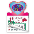 Stock Heart Shape Calendar Pad Magnets W/Tear Away Calendar
